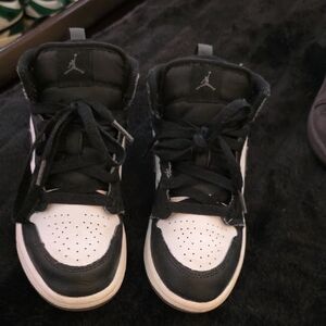 Jordan Kids Black and White Sneakers
